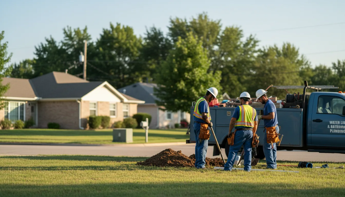 Residential water line and bathroom plumbing service in Lillie, LA